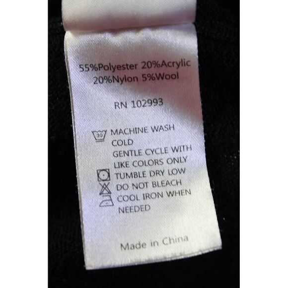 Slate & Willow Womens Bell Sleeve Sweater Black Size 6 11617072 - Picture 5 of 5